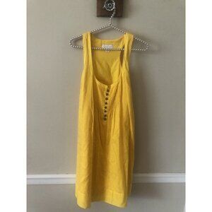 Jessica Simpson Womens Size M Yellow Sleeveless Cotton Dress Pockets